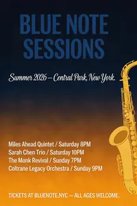 Typographic jazz festival poster